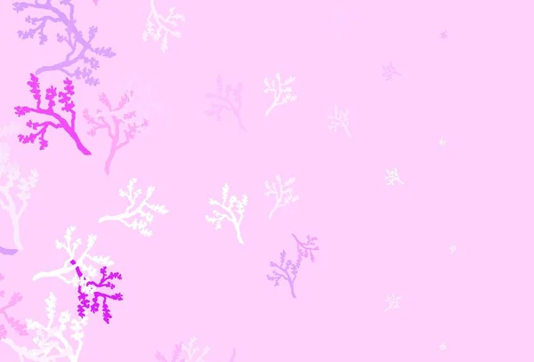 Luz Roxa Vetor Rosa Fundo Elegante Com Sakura Ilustração Abstrata — Vetor de Stock