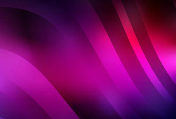 Temný Růžový Vektorový Obrazec Zakřivenými Čarami Obehnaná Abstraktní Ilustrace Přechodem — Stockový vektor