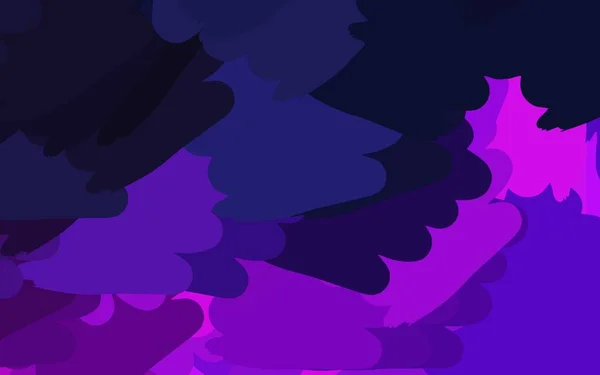 Dark Purple Vector Backdrop Memphis Shapes Modern Abstract Illustration Colorful — Stock Vector