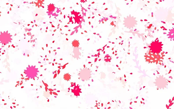 Sfondo Astratto Vettoriale Rosa Chiaro Con Fiori Elegante Illustrazione Luminosa — Vettoriale Stock