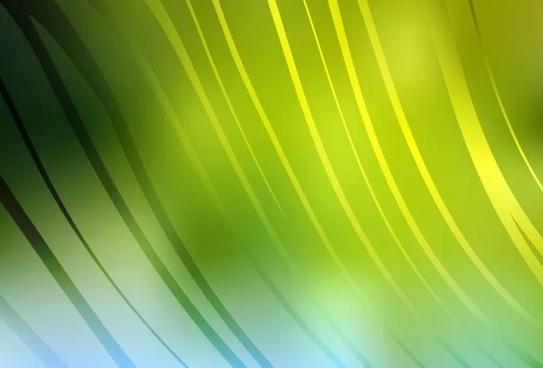 Lichtgroene Gele Vectorachtergrond Met Wrange Lijnen Een Geheel Nieuwe Kleurrijke — Stockvector