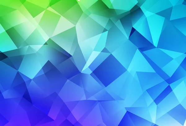 Hellblauer Grüner Vektor Abstrakter Polygonaler Hintergrund Polygonale Abstrakte Illustration Mit — Stockvektor