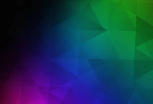 Тёмный Многоцветный Векторный Многоугольный Шаблон Совершенно Новая Цветная Иллюстрация Многоугольном — стоковый вектор
