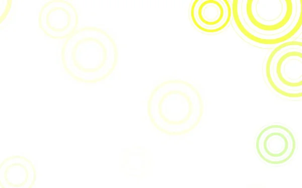 Modèle Vectoriel Vert Clair Jaune Avec Des Cercles Bulles Floues — Image vectorielle