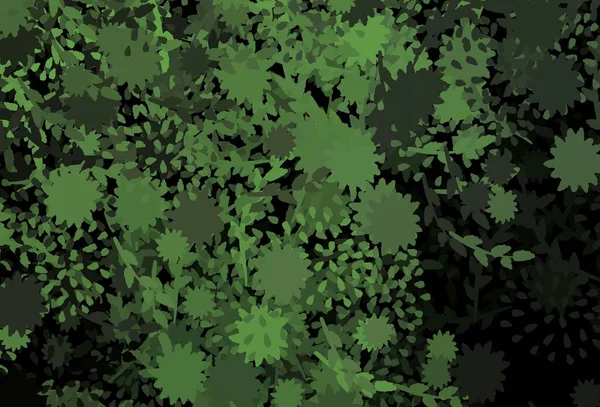 Fondo Vectorial Verde Oscuro Con Formas Memphis Ilustración Abstracta Moderna — Vector de stock