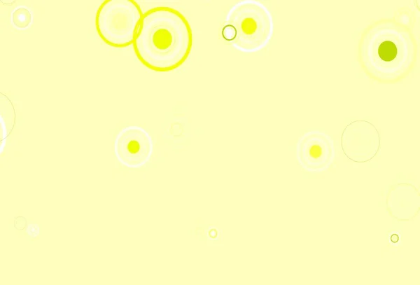 Hellgrüner Gelber Vektorhintergrund Mit Blasen Unscharfe Blasen Auf Abstraktem Hintergrund — Stockvektor