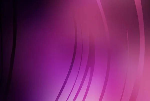 Morado Oscuro Textura Vectorial Rosa Con Líneas Curvas Ilustración Creativa — Vector de stock