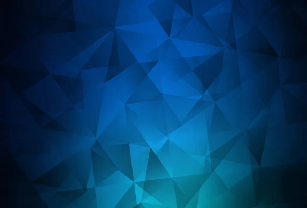 Dark Blue Векторный Многоугольный Шаблон Блестящие Абстрактные Иллюстрации Элегантными Треугольниками — стоковый вектор