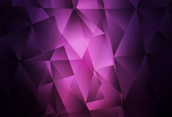 Темно Фиолетовый Вектор Сияющий Треугольником Элегантная Яркая Полигональная Иллюстрация Градиентом — стоковый вектор