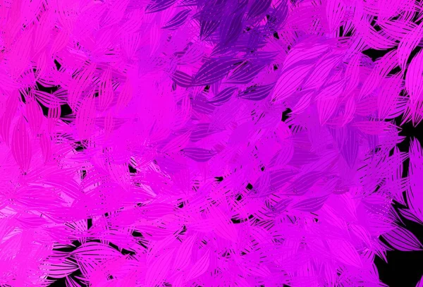 Patrón Abstracto Vectorial Rosa Oscuro Con Hojas Ilustración Abstracta Brillante — Archivo Imágenes Vectoriales