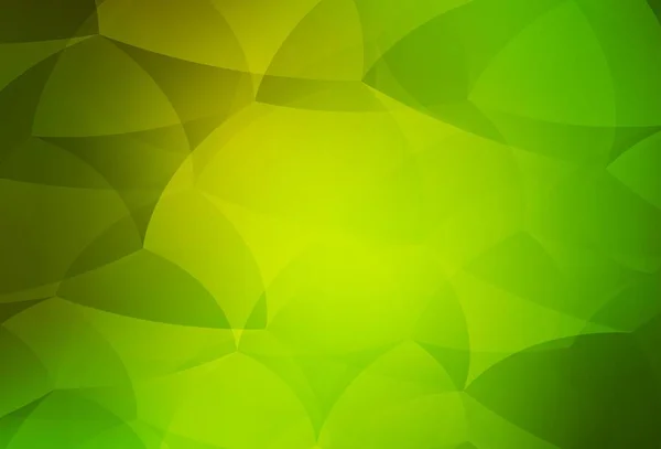 Modèle Vectoriel Vert Clair Jaune Avec Cristaux Triangles Illustration Abstraite — Image vectorielle