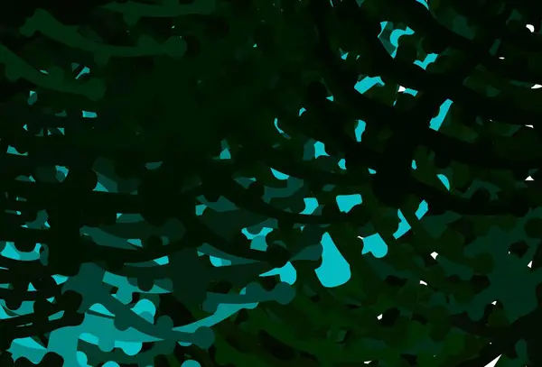 Темно Зеленый Векторный Узор Случайных Форм Красочные Хаотические Формы Градиентом — стоковый вектор