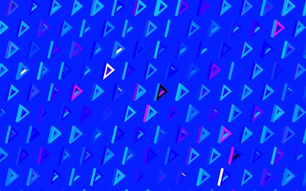 Donkerroze Blauwe Vectorachtergrond Met Veelhoekige Stijl Driehoeken Abstracte Achtergrond Met — Stockvector