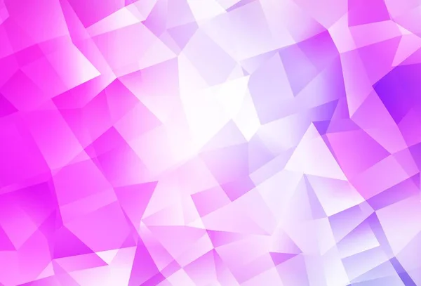 Light Purple Pink Vector Polygonal Template Яркая Красочная Иллюстрация Треугольниками — стоковый вектор