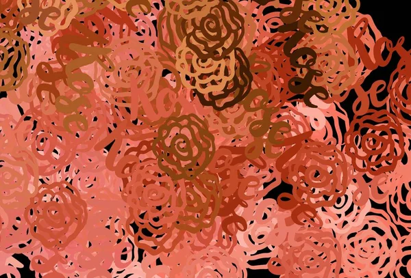 Rouge Clair Fond Vectoriel Jaune Avec Des Formes Abstraites Illustration — Image vectorielle