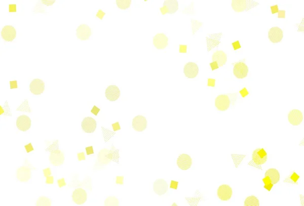 Textura Vectorial Amarillo Claro Con Estilo Polivinílico Con Círculos Cubos — Archivo Imágenes Vectoriales