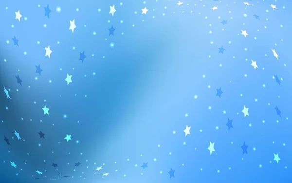 Fondo Vectorial Azul Claro Con Estrellas Colores Ilustración Decorativa Brillante — Archivo Imágenes Vectoriales