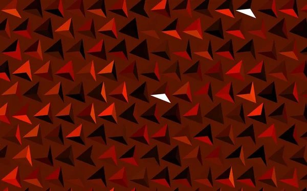 Rojo Oscuro Fondo Vector Amarillo Con Triángulos Ilustración Abstracta Moderna — Vector de stock