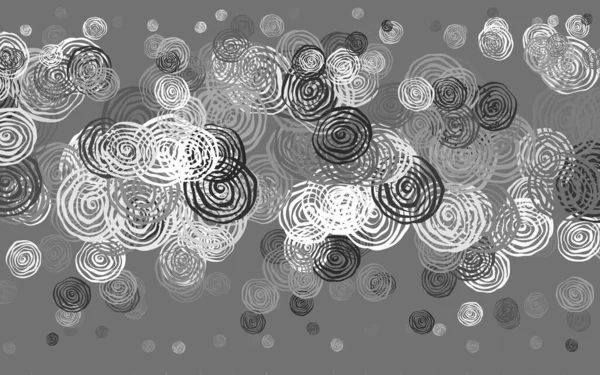 Modèle Élégant Vecteur Gris Clair Avec Des Roses Illustration Colorée — Image vectorielle