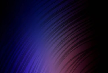 Koyu pembe, çizgili mavi vektör şablonu. Alnında çizgiler olan soyut bir çizim. Broşürler, broşürler için doku.