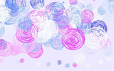 Hafif Mor vektör karalama dokusu ve güller. Karalama tarzında çiçekli renkli bir çizim. Web siteleri ve pankartlar için desenli desen.