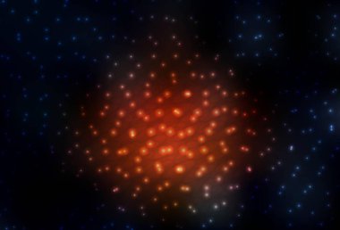 Disklerle birlikte koyu kırmızı vektör dokusu. Doğa tarzında bulanık halkaları olan güzel renkli çizimler. İş ilanınız için tasarım.