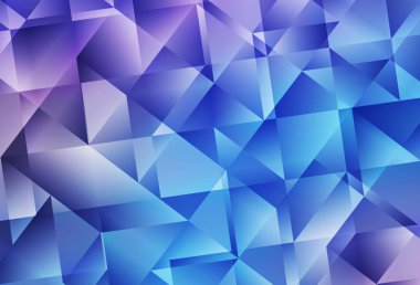 Açık Pembe, Mavi vektör soyut çokgen arkaplan. Üçgenli parlak renkli çizimler. İş tasarımınız için yepyeni bir tarz.