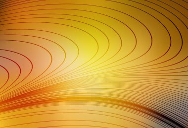 Eğri çizgileri olan koyu sarı vektör arkaplan. Soyut ve gradyan renkte renkli çizimler. İşiniz için en iyi tasarım.