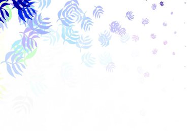 Hafif çokrenkli vektör karalama arkaplanı yapraklarla. Yapraklarla bulanık şekilli yaratıcı illüstrasyon. Tasarımınız için yeni şablon.