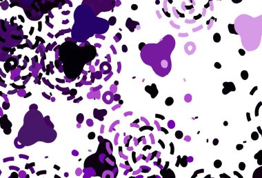 Memphis şekilli açık mor vektör arkaplan. Soyut gradyan şekilli basit renkli çizimler. İşiniz için en iyi akıllı tasarım.