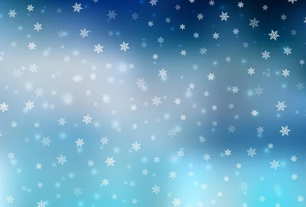Světle Modrá Vektorová Textura Narozeninovém Stylu Barevné Ilustrace Vánoční Simboly — Stockový vektor