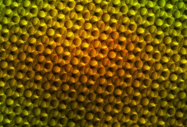 Hijau Gelap Latar Belakang Vektor Kuning Dengan Gelembung Ilustrasi Abstrak - Stok Vektor