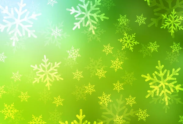浅绿色 黄色矢量纹理 生日风格 一个带有渐变圣诞元素的智能示例 图书横幅的图案 — 图库矢量图片