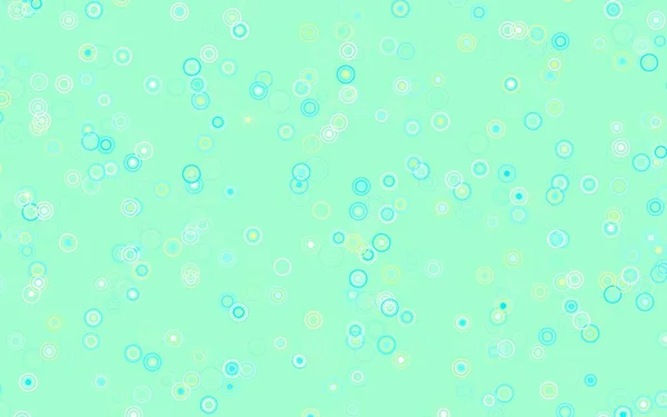 Bleu Clair Disposition Vectorielle Verte Avec Des Formes Cercle Illustration — Image vectorielle