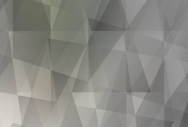 Açık Gri Vektör Çokgen arkaplanı. Zarif üçgenleri olan soyut çizimler. Marka kitabınız için yeni şablon.