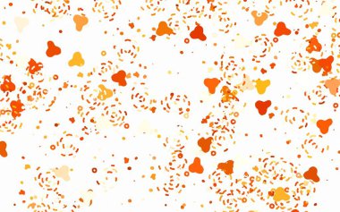 Karmaşık şekilli hafif turuncu vektör şablonu. Rastgele şekillerle soyut tarzda dekoratif tasarım. İşiniz için en iyi akıllı tasarım.