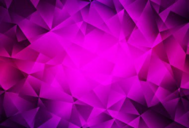 Koyu mor vektör eğimli üçgenler. Origami tarzında gradyan ile geometrik çizim. İşiniz için en iyi üçgen tasarım.