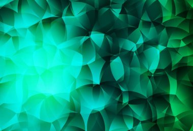 Açık yeşil vektör soyut mozaik desen. Gradyanı olan zarif parlak çokgen çizimi. Web siteniz için yeni bir doku.