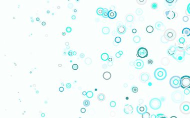 Çember şekilli açık yeşil vektör düzeni. Bulanık dekoratif tasarım baloncuklu soyut tarzda. Fütürist reklamlar ve kitapçıklar için şablon.