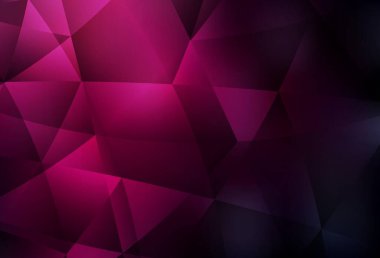 Koyu pembe vektör mozaik arka plan. Çokgen şekilli bir örnek. Arkaplanlarınız için desenli desen.