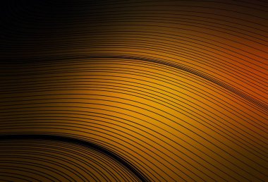 Eğri çizgileri olan koyu turuncu vektör düzeni. Değişken çizgileri olan renkli geometrik örnek. Fikirlerin için bir örnek..