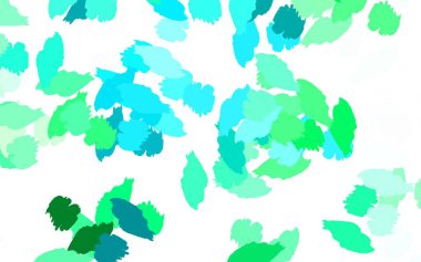 Rastgele şekilli açık yeşil vektör deseni. Modern tarzda değişen renkli kaotik formlar. Bir cep telefonu için arka plan.