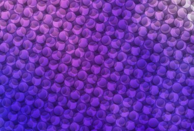 Açık Mor, daireli pembe vektör şablonu. Renkli su damlaları olan modern soyut çizimler. Reklamlar, broşürler için desen.