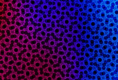 Koyu mavi, baloncuklu kırmızı vektör arka planı. Renkli su damlaları olan modern soyut çizimler. Marka kitabınız için yeni şablon.