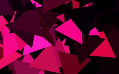 Üçgen biçiminde koyu pembe vektör dokusu. Renkli üçgenli modern soyut illüstrasyon. İniş sayfası için modern şablon.