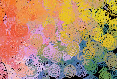 Memphis şekilli Light Multicolor vektör arkaplanı. Renkli rastgele şekillerle modern soyut illüstrasyon. Web siteniz için basit tasarım.