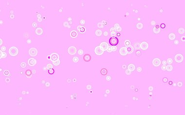 Açık Mor, köpüklü pembe vektör arkaplan. Renkli su damlaları olan modern soyut çizimler. Poster ve web siteleri için tasarım.