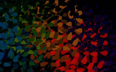 Koyu yeşil, soyut şekilli kırmızı vektör dokusu. Modern tarzda değişen renkli kaotik formlar. Web siteniz için basit tasarım.