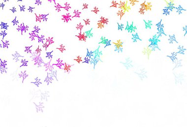 Açık Pembe, mavi vektör doğal sakura çizimi. Yapraklar ve dallarla karalama tarzında renkli çizimler. İşiniz için en iyi tasarım..