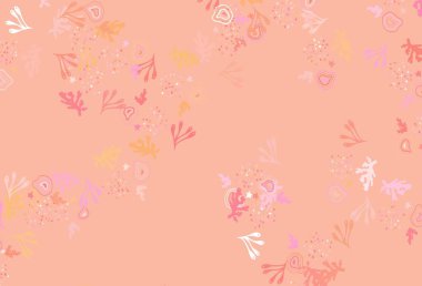 Açık pembe, soyut şekilli sarı vektör arkaplan. Soyut tarzda rengarenk gradyan şekilleri olan bir resim. İşiniz için en iyi akıllı tasarım.